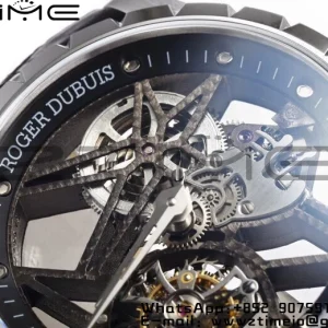 RD Excalibur Rddbex0393 SS  BBRF 1:1 Best Edition Skeleton Dial on Black Leather Strap A2136 Tourbillon V4 - Super Clone Watch | 1:1 Best Version