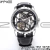 RD Excalibur Rddbex0393 SS  BBRF 1:1 Best Edition Skeleton Dial on Black Leather Strap A2136 Tourbillon V4 - Super Clone Watch | 1:1 Best Version