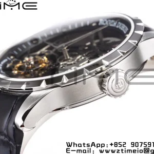 RD Excalibur Rddbex0393 SS  BBRF 1:1 Best Edition Skeleton Dial on Black Leather Strap A2136 Tourbillon V4 - Super Clone Watch | 1:1 Best Version