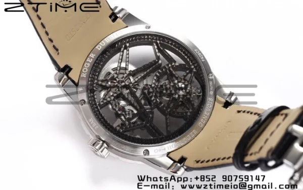 RD Excalibur Rddbex0393 SS  BBRF 1:1 Best Edition Skeleton Dial on Black Leather Strap A2136 Tourbillon V4 - Super Clone Watch | 1:1 Best Version