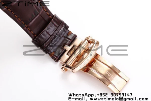 RD Excalibur Rddbex0393 RG  BBRF 1:1 Best Edition Skeleton Dial on Brown Leather Strap A2136 Tourbillon V4 - Super Clone Watch | 1:1 Best Version