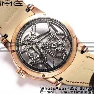RD Excalibur Rddbex0393 RG  BBRF 1:1 Best Edition Skeleton Dial on Brown Leather Strap A2136 Tourbillon V4 - Super Clone Watch | 1:1 Best Version