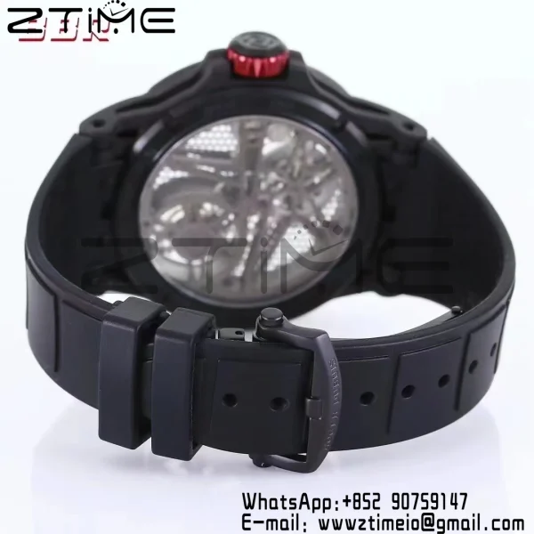RD EXCALIBUR SPIDER RDDBEX0817 BBRF Best Edition Skeleton Black Dial on Black Rubber Strap A2136 Tourbillon - Super Clone Watch | 1:1 Best Version