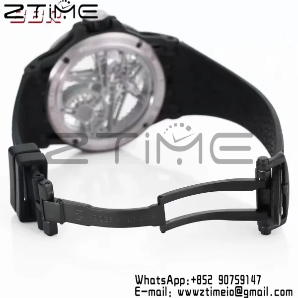 RD EXCALIBUR SPIDER RDDBEX0815 BBRF Best Edition Skeleton Black Dial on Black Rubber Strap A2136 Tourbillon - Super Clone Watch | 1:1 Best Version