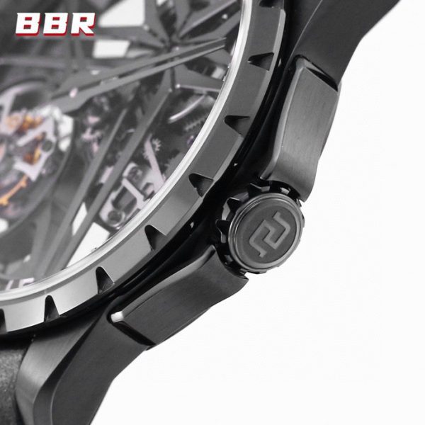 RD Excalibur RDDBEX0889 Titanium  BBRF 1:1 Best Edition Skeleton Dial on Blcak Rubber Strap A2136 Tourbillon V4 - Super Clone Watch | 1:1 Best Version