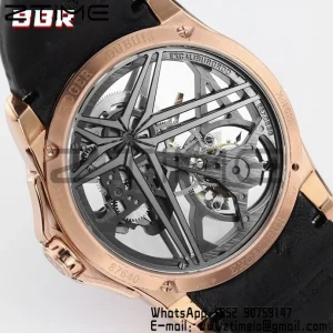 RD Excalibur RDDBEX0838 RG BBRF 1:1 Best Edition Skeleton Dial on Blcak Rubber Strap A2136 Tourbillon V4 - Super Clone Watch | 1:1 Best Version