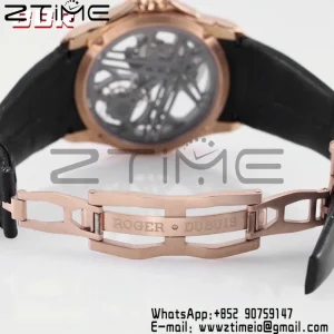 RD Excalibur RDDBEX0838 RG BBRF 1:1 Best Edition Skeleton Dial on Blcak Rubber Strap A2136 Tourbillon V4 - Super Clone Watch | 1:1 Best Version