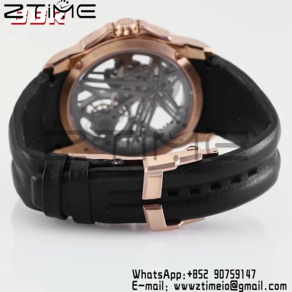 RD Excalibur RDDBEX0838 RG BBRF 1:1 Best Edition Skeleton Dial on Blcak Rubber Strap A2136 Tourbillon V4 - Super Clone Watch | 1:1 Best Version