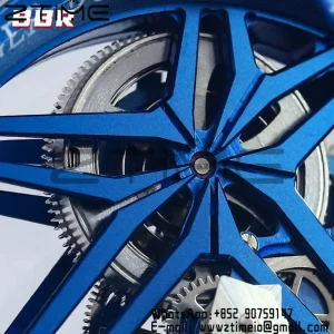 RD Excalibur RDDBEX0838 SS BBRF 1:1 Best Edition Skeleton Dial on Blue Rubber Strap A2136 Tourbillon V4 - Super Clone Watch | 1:1 Best Version