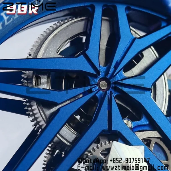 RD Excalibur RDDBEX0838 SS BBRF 1:1 Best Edition Skeleton Dial on Blue Rubber Strap A2136 Tourbillon V4 - Super Clone Watch | 1:1 Best Version