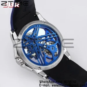 RD Excalibur RDDBEX0838 SS BBRF 1:1 Best Edition Skeleton Dial on Blue Rubber Strap A2136 Tourbillon V4 - Super Clone Watch | 1:1 Best Version