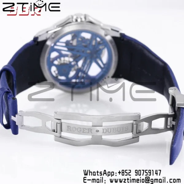 RD Excalibur RDDBEX0838 SS BBRF 1:1 Best Edition Skeleton Dial on Blue Rubber Strap A2136 Tourbillon V4 - Super Clone Watch | 1:1 Best Version