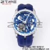 RD Excalibur RDDBEX0838 SS BBRF 1:1 Best Edition Skeleton Dial on Blue Rubber Strap A2136 Tourbillon V4 - Super Clone Watch | 1:1 Best Version