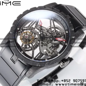 RD Excalibur Rddbex0393 FC BBRF 1:1 Best Edition Skeleton Dial on Black Rubber Strap A2136 Tourbillon V4 - Super Clone Watch | 1:1 Best Version