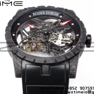 RD Excalibur Rddbex0393 FC BBRF 1:1 Best Edition Skeleton Dial on Black Rubber Strap A2136 Tourbillon V4 - Super Clone Watch | 1:1 Best Version