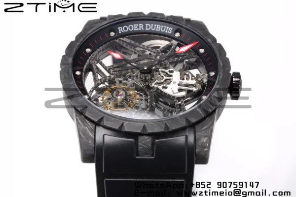 RD Excalibur Rddbex0393 FC BBRF 1:1 Best Edition Skeleton Dial on Black Rubber Strap A2136 Tourbillon V4 - Super Clone Watch | 1:1 Best Version