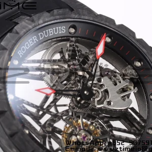 RD Excalibur Rddbex0393 FC BBRF 1:1 Best Edition Skeleton Dial on Black Rubber Strap A2136 Tourbillon V4 - Super Clone Watch | 1:1 Best Version