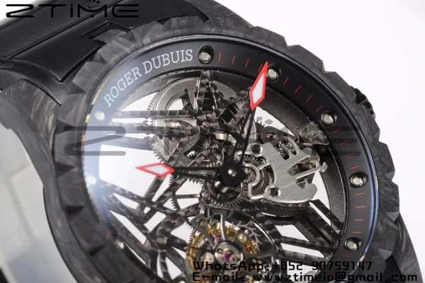 RD Excalibur Rddbex0393 FC BBRF 1:1 Best Edition Skeleton Dial on Black Rubber Strap A2136 Tourbillon V4 - Super Clone Watch | 1:1 Best Version