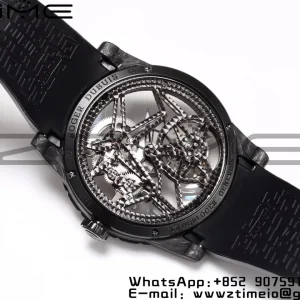 RD Excalibur Rddbex0393 FC BBRF 1:1 Best Edition Skeleton Dial on Black Rubber Strap A2136 Tourbillon V4 - Super Clone Watch | 1:1 Best Version