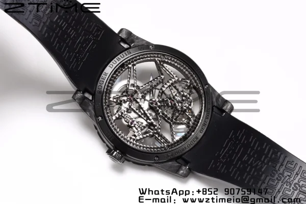 RD Excalibur Rddbex0393 FC BBRF 1:1 Best Edition Skeleton Dial on Black Rubber Strap A2136 Tourbillon V4 - Super Clone Watch | 1:1 Best Version