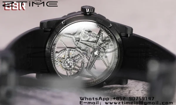 RD Excalibur Rddbex0393 FC BBRF 1:1 Best Edition Skeleton Dial on Black Rubber Strap A2136 Tourbillon V4 - Super Clone Watch | 1:1 Best Version