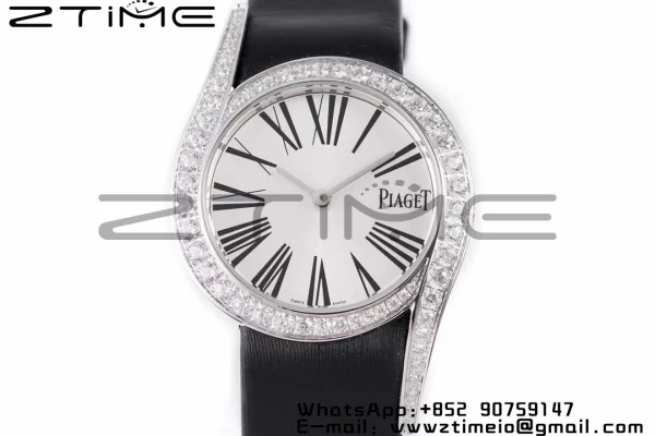 Limelight Gala G0A42150 26mm SS ZF 1:1 Best Edition Silver Dial on Black Fabric Strap Siwss Quartz - Super Clone Watch | 1:1 Best Version