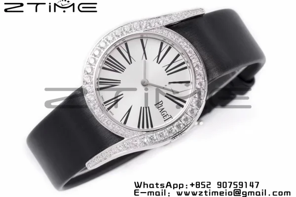 Limelight Gala G0A42150 26mm SS ZF 1:1 Best Edition Silver Dial on Black Fabric Strap Siwss Quartz - Super Clone Watch | 1:1 Best Version