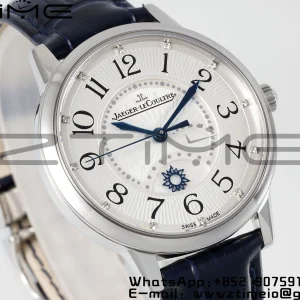 Rendez-Vous JL Night & Day 3448410 SS APSF 1:1 Best Edition White Textured Dial Polished Bezel on Blue Leather Strap A898 - Super Clone Watch | 1:1 Best Version