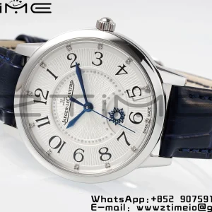 Rendez-Vous JL Night & Day 3448410 SS APSF 1:1 Best Edition White Textured Dial Polished Bezel on Blue Leather Strap A898 - Super Clone Watch | 1:1 Best Version