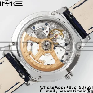 Rendez-Vous JL Night & Day 3448410 SS APSF 1:1 Best Edition White Textured Dial Polished Bezel on Blue Leather Strap A898 - Super Clone Watch | 1:1 Best Version