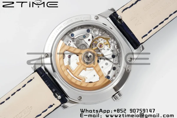 Rendez-Vous JL Night & Day 3448410 SS APSF 1:1 Best Edition White Textured Dial Polished Bezel on Blue Leather Strap A898 - Super Clone Watch | 1:1 Best Version