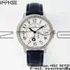 Rendez-Vous JL Night & Day 3448420 SS APSF 1:1 Best Edition White Textured Dial Diamonds Bezel on Blue Leather Strap A898 - Super Clone Watch | 1:1 Best Version