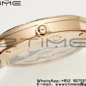 Rendez-Vous JL Night & Day 3442440 RG APSF 1:1 Best Edition White Textured Dial Polished Bezel on Brwon Leather Strap A898 - Super Clone Watch | 1:1 Best Version