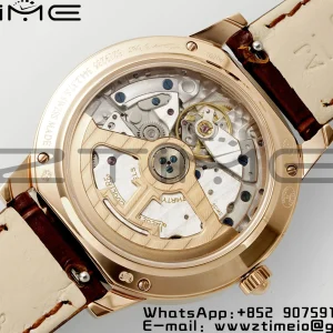 Rendez-Vous JL Night & Day 3442440 RG APSF 1:1 Best Edition White Textured Dial Polished Bezel on Brwon Leather Strap A898 - Super Clone Watch | 1:1 Best Version