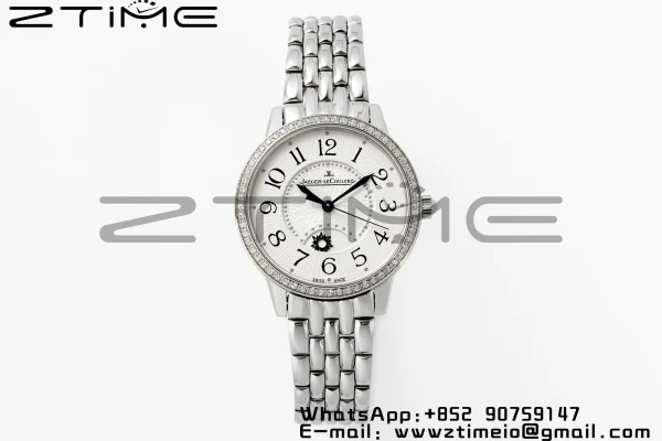 Rendez-Vous JL Night & Day 3448130 SS APSF 1:1 Best Edition White Textured Dial Diamonds Bezel on SS Bracelet  A898 - Super Clone Watch | 1:1 Best Version