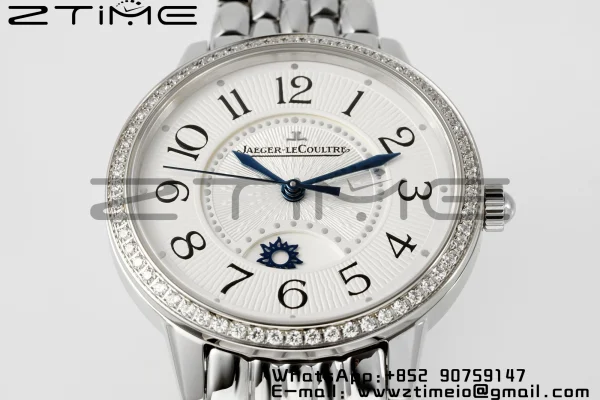Rendez-Vous JL Night & Day 3448130 SS APSF 1:1 Best Edition White Textured Dial Diamonds Bezel on SS Bracelet  A898 - Super Clone Watch | 1:1 Best Version