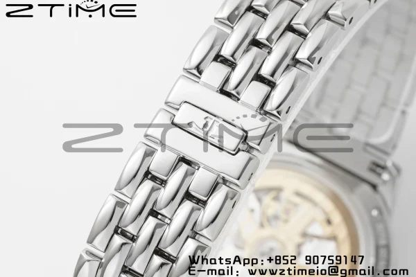 Rendez-Vous JL Night & Day 3448130 SS APSF 1:1 Best Edition White Textured Dial Diamonds Bezel on SS Bracelet  A898 - Super Clone Watch | 1:1 Best Version