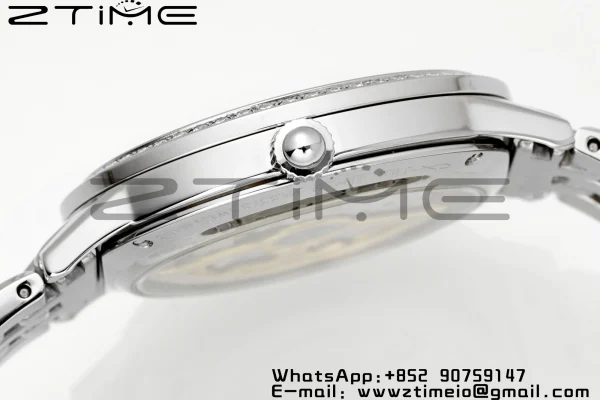 Rendez-Vous JL Night & Day 3448130 SS APSF 1:1 Best Edition White Textured Dial Diamonds Bezel on SS Bracelet  A898 - Super Clone Watch | 1:1 Best Version