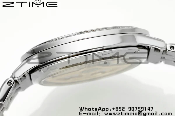 Rendez-Vous JL Night & Day 3448130 SS APSF 1:1 Best Edition White Textured Dial Diamonds Bezel on SS Bracelet  A898 - Super Clone Watch | 1:1 Best Version