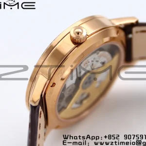 Rendez-Vous Night & Day 3572430 RG ZF 1:1 Best Edition White Textured Dial Diamonds Bezel on Brown Leather Strap A898 - Super Clone Watch | 1:1 Best Version