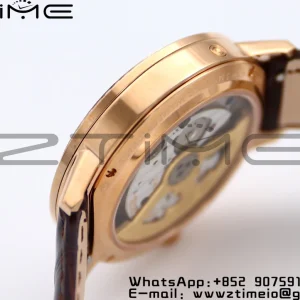 Rendez-Vous Night & Day 3572430 RG ZF 1:1 Best Edition White Textured Dial Diamonds Bezel on Brown Leather Strap A898 - Super Clone Watch | 1:1 Best Version