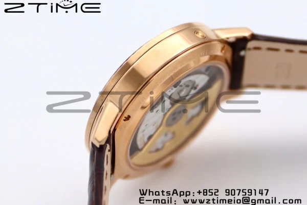 Rendez-Vous Night & Day 3572430 RG ZF 1:1 Best Edition White Textured Dial Diamonds Bezel on Brown Leather Strap A898 - Super Clone Watch | 1:1 Best Version