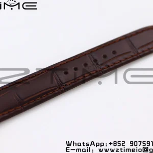 Rendez-Vous Night & Day 3572430 RG ZF 1:1 Best Edition White Textured Dial Diamonds Bezel on Brown Leather Strap A898 - Super Clone Watch | 1:1 Best Version