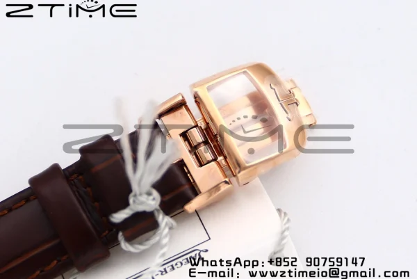 Rendez-Vous Night & Day 3572430 RG ZF 1:1 Best Edition White Textured Dial Diamonds Bezel on Brown Leather Strap A898 - Super Clone Watch | 1:1 Best Version