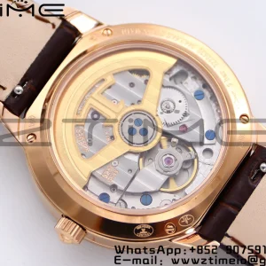 Rendez-Vous Night & Day 3572430 RG ZF 1:1 Best Edition White Textured Dial Diamonds Bezel on Brown Leather Strap A898 - Super Clone Watch | 1:1 Best Version
