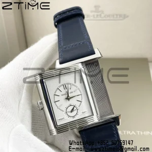 Master Reverso Tribute Small Seconds 3988482 SS MGF 1:1 Best Version Blue Dial on Blue Leather Strap A854A - Super Clone Watch | 1:1 Best Version