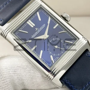 Master Reverso Tribute Small Seconds 3988482 SS MGF 1:1 Best Version Blue Dial on Blue Leather Strap A854A - Super Clone Watch | 1:1 Best Version