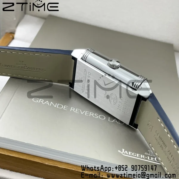 Master Reverso Tribute Small Seconds 3988482 SS MGF 1:1 Best Version Blue Dial on Blue Leather Strap A854A - Super Clone Watch | 1:1 Best Version