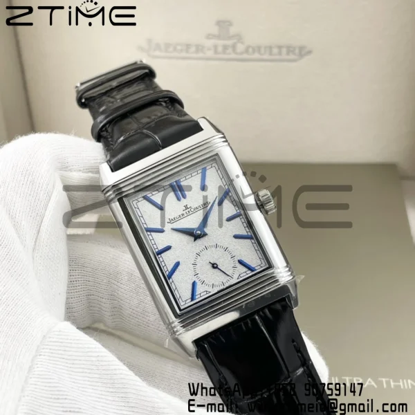 Master Reverso Tribute Small Seconds 3988482 SS MGF 1:1 Best Version White Dial on Black Leather Strap A854A - Super Clone Watch | 1:1 Best Version