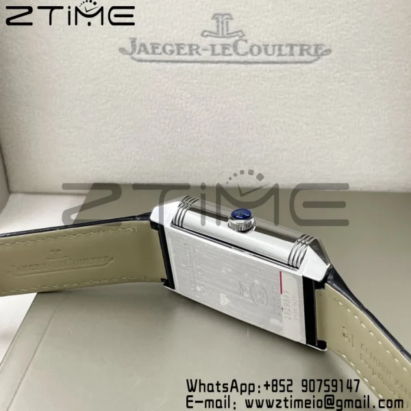 Master Reverso Tribute Small Seconds 3988482 SS MGF 1:1 Best Version White Dial on Black Leather Strap A854A - Super Clone Watch | 1:1 Best Version